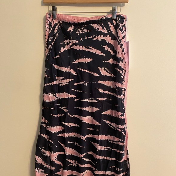 YOUNG FABULOUS & BROKE Pink Tie Dye Midi Skirt - Picture 2 of 5